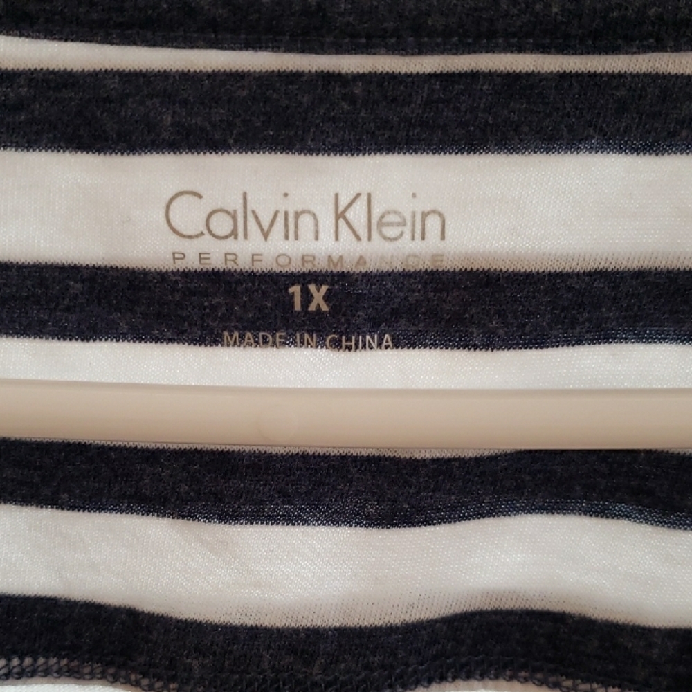 Calvin Klein Black and White Striped Tunic - Picture 4 of 4
